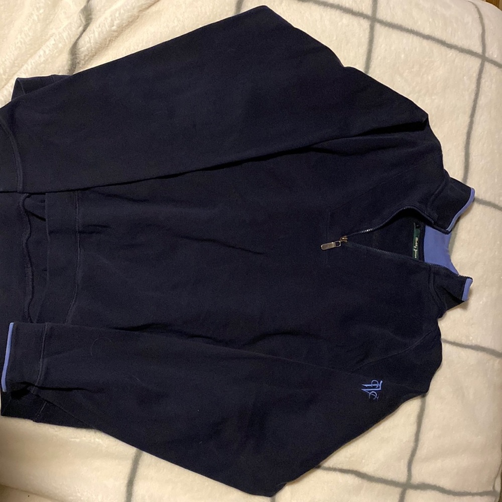 Bobby Jones men’s quarter zip. Size large. Dark blue with light blue collar.